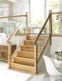 Solid White Oak Immix Handrail 2.4m for Glass Panel 8mm Pre-Finished